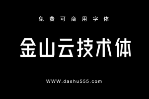 金山云技术体｜免费商业中文字体下载 D821