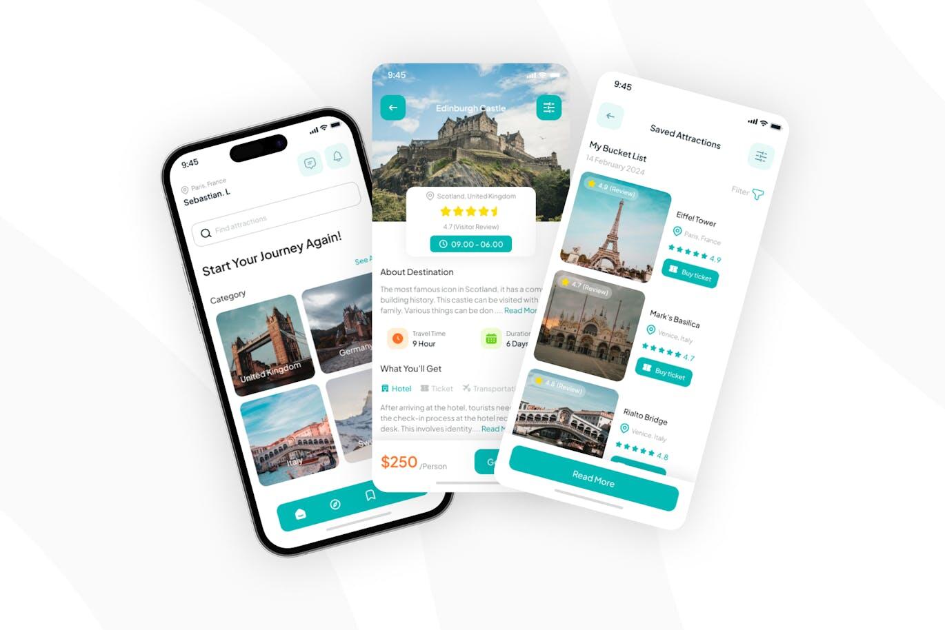 旅行移动应用APP UI KIT (FIG) D1512