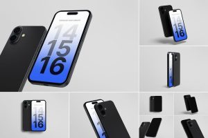 iPhone 16 手机样机 (PSD) D1798