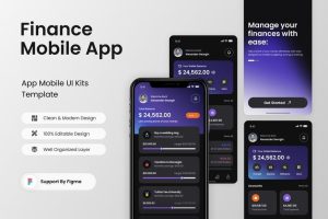 金融移动应用APP UI KIT (FIG) D1814